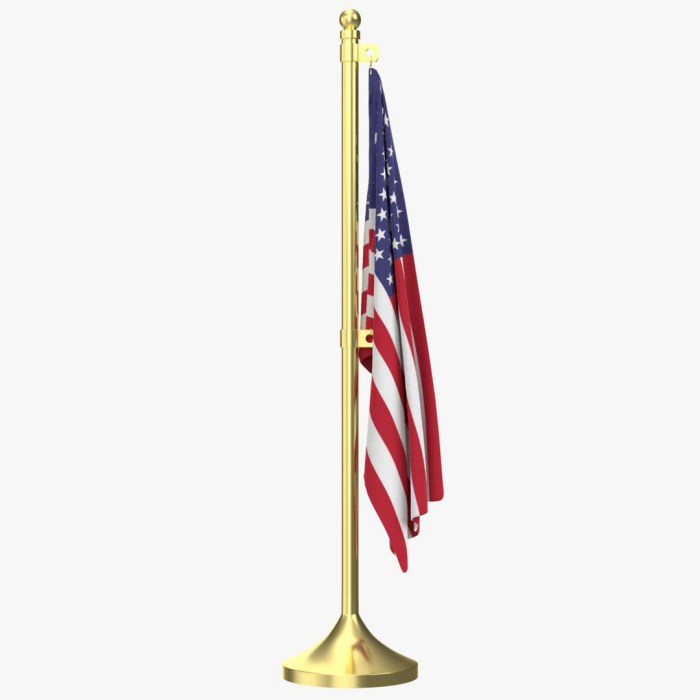 American flag office decor