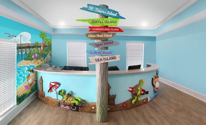 Beach decor for office